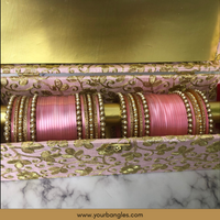 Maharani Collection: Timeless Bridal Choora - Ombre Rose Petal