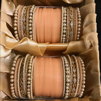 Maharani Collection: Timeless Bridal Choora - Blushing Petal Pearl