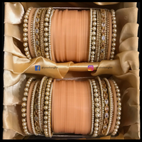 Maharani Collection: Timeless Bridal Choora - Blushing Petal Pearl