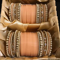 Maharani Collection: Timeless Bridal Choora - Blushing Petal Pearl