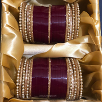 Regal Collection: Heritage Bridal Choora - Pearl Garnet