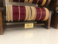 Regal Collection: Heritage Bridal Choora - Pearl Garnet