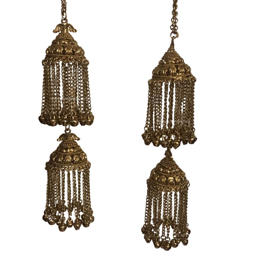PARI  Mini Golden Jhoomer Kaleere - 2 Tier