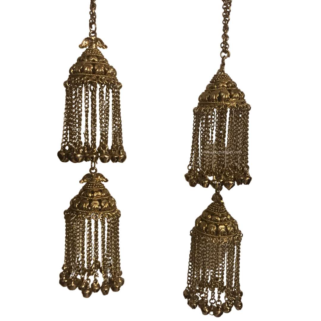 PARI  Mini Golden Jhoomer Kaleere - 2 Tier